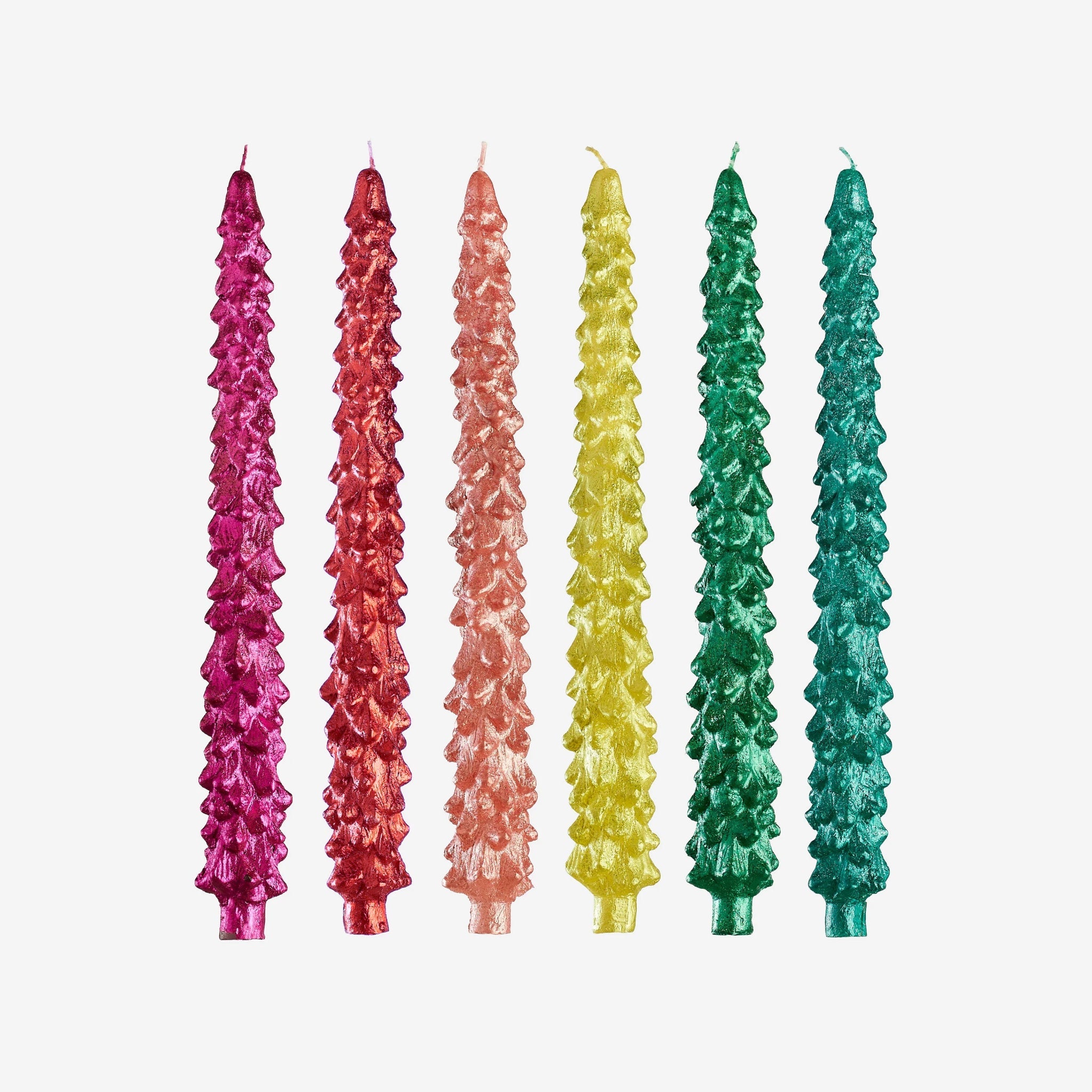 Metallic Tree Taper Candle 11.25"