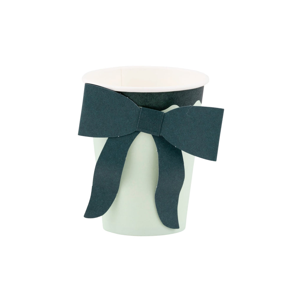 Mint & Green Bow Paper Cups - bubblegum market