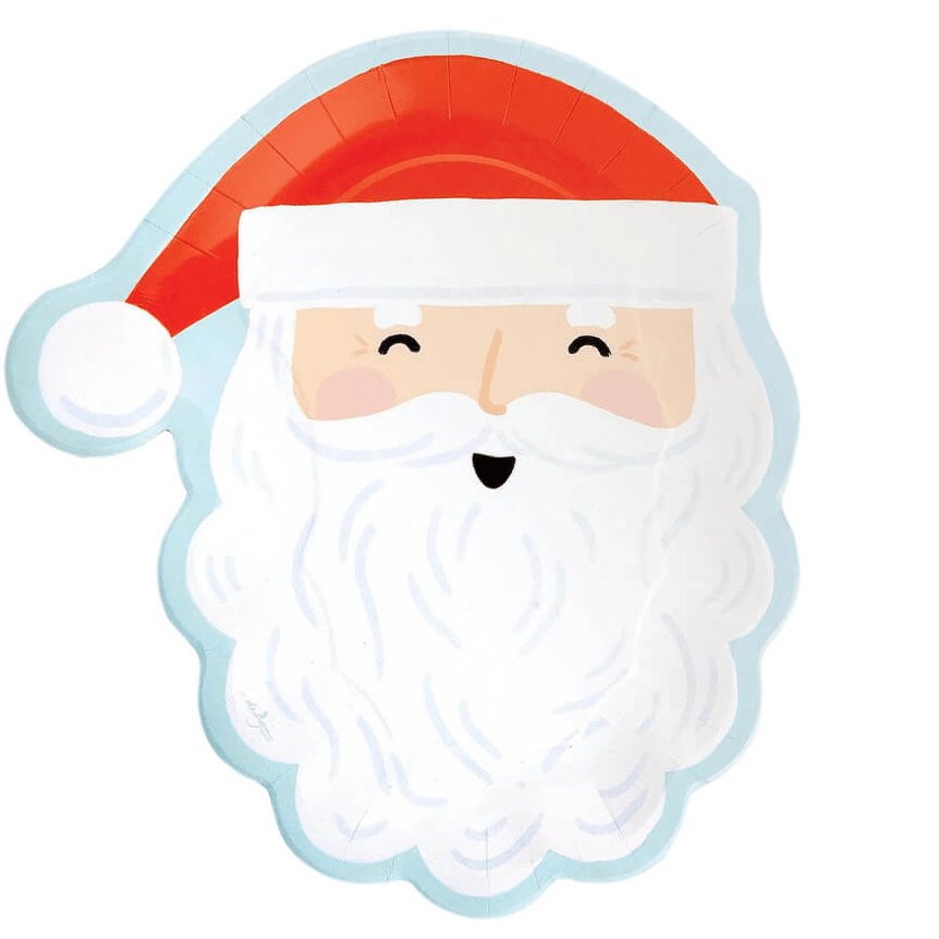 Mr. Claus Paper Dinner Plates 10.25" - bubblegum market