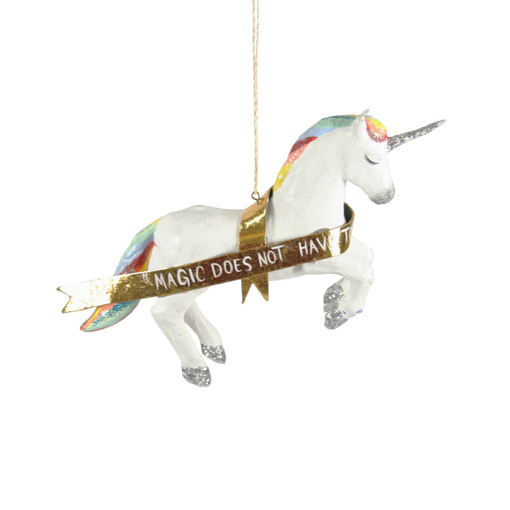 Mystic Rainbow Unicorn Ornament 5.25" - bubblegum market