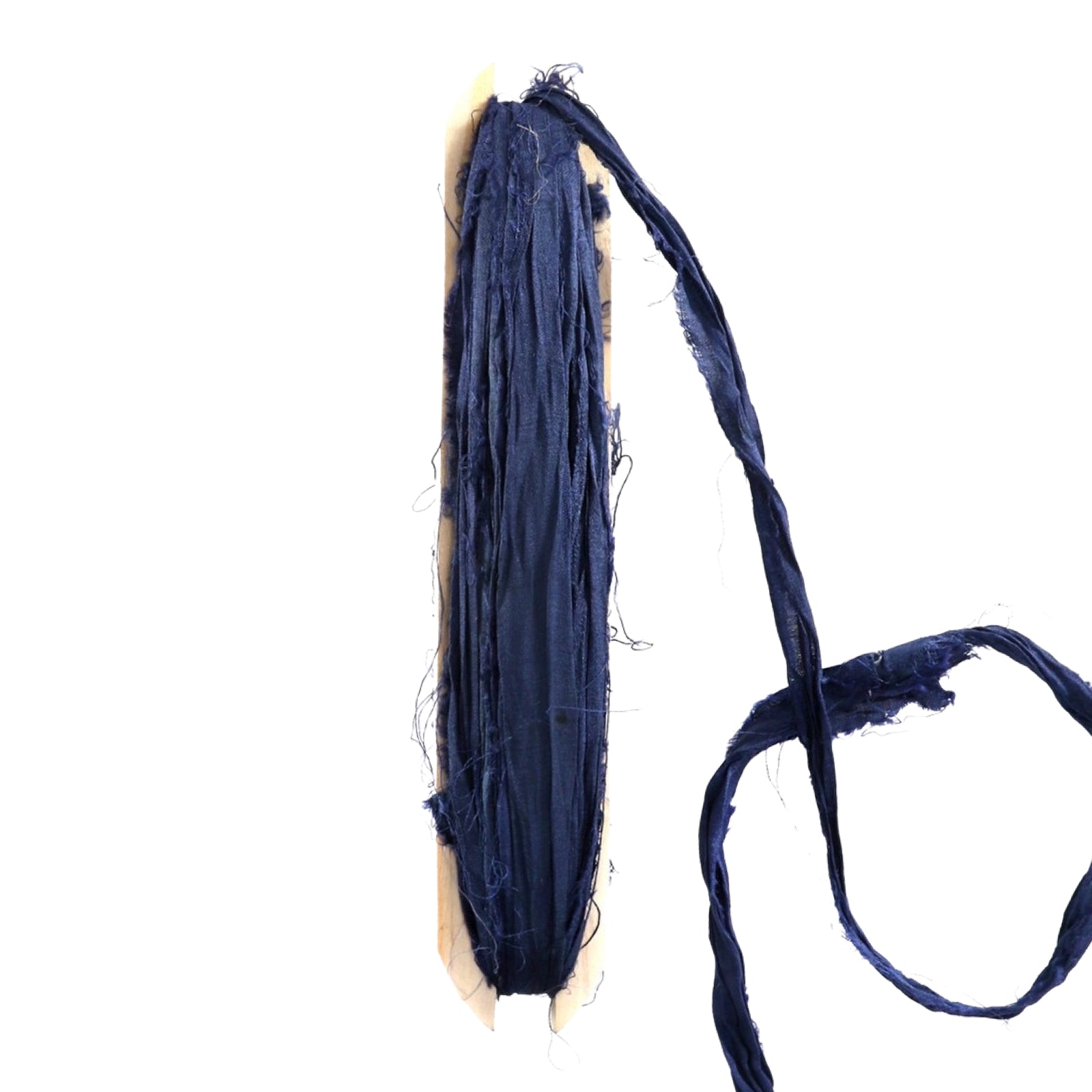 Navy Recycled Silk Ribbon - bubblegum market