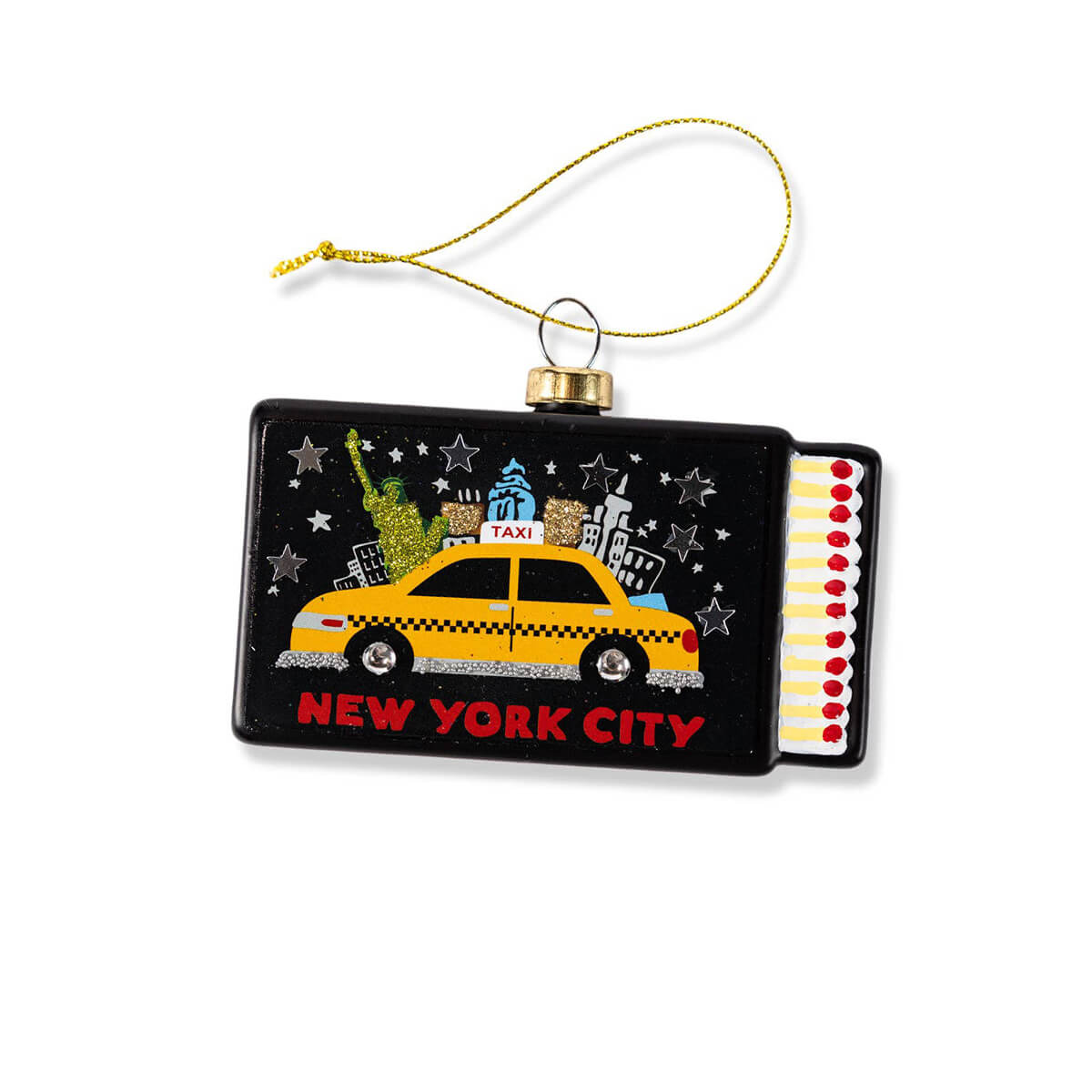 New York City Matchbook Ornament 3.5" - bubblegum market