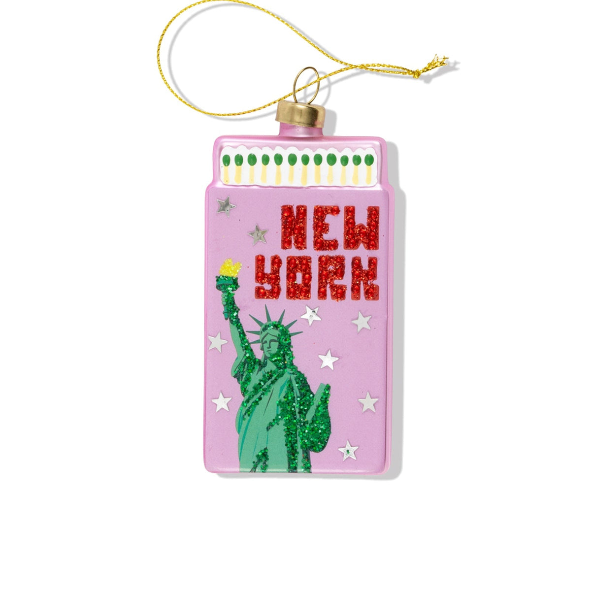 New York State Matchbook Ornament 3.5" - bubblegum market