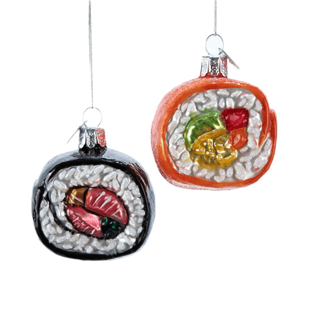 Nobel Gems Glass Sushi Ornament, 2" - bubblegum market