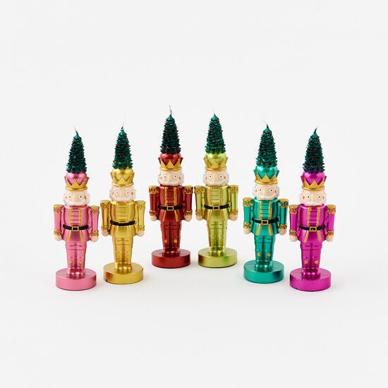 Nutcracker with Tree Candle 8" - bubblegum market