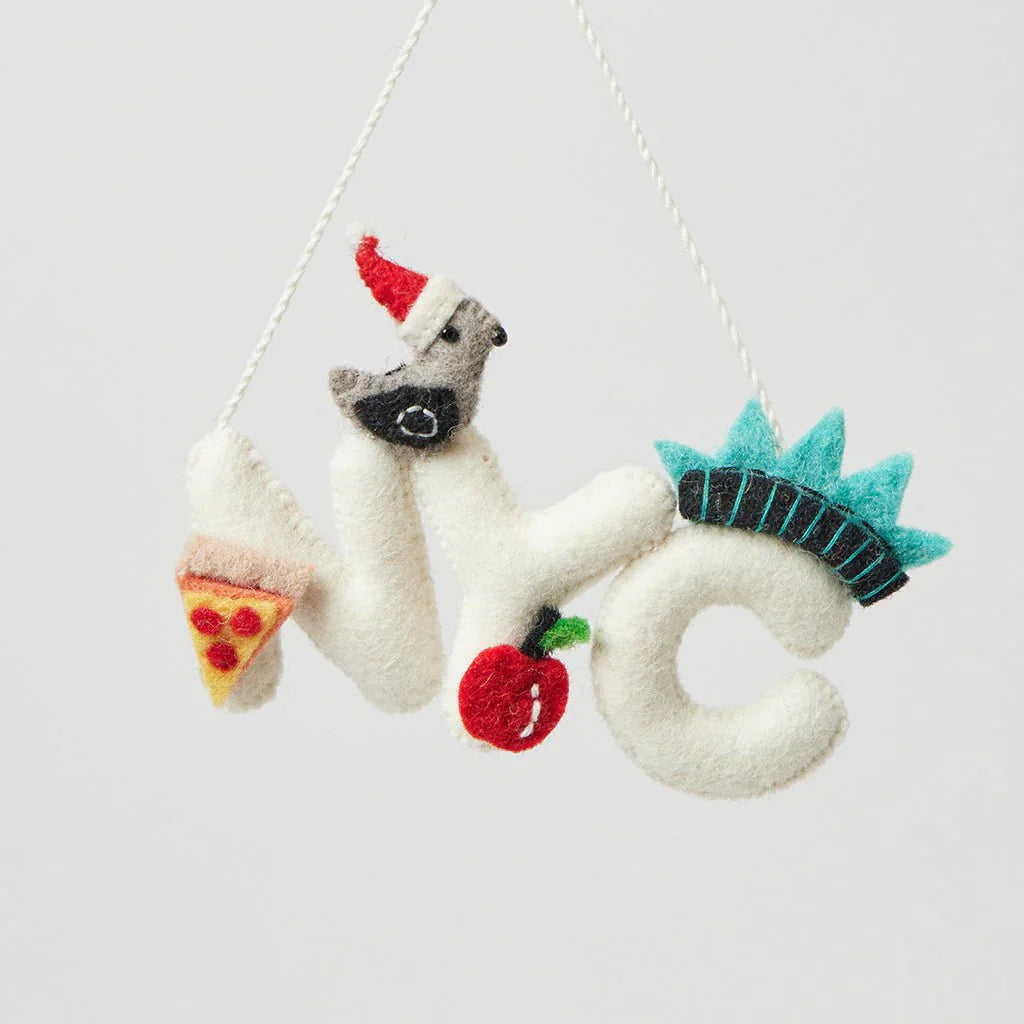 NYC Icons Felt Ornament 4.5" - bubblegum market