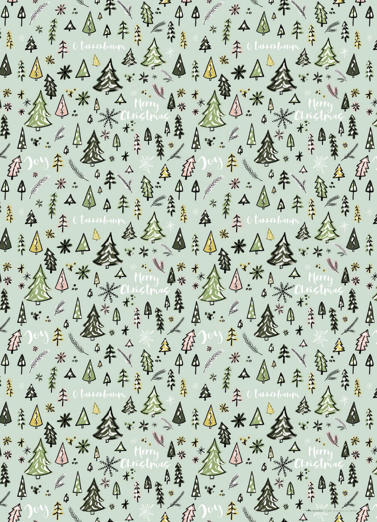 O' Christmas Tree Wrapping Paper Sheet - bubblegum market