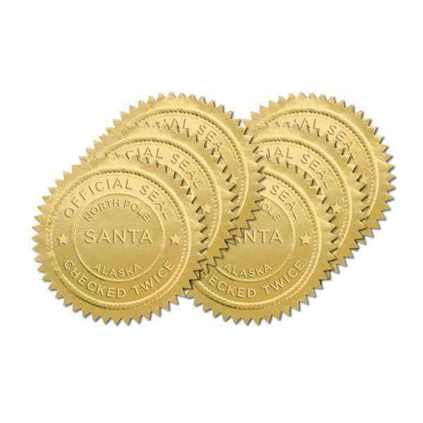 Official Gold SANTA SEAL Stickers - bubblegum market