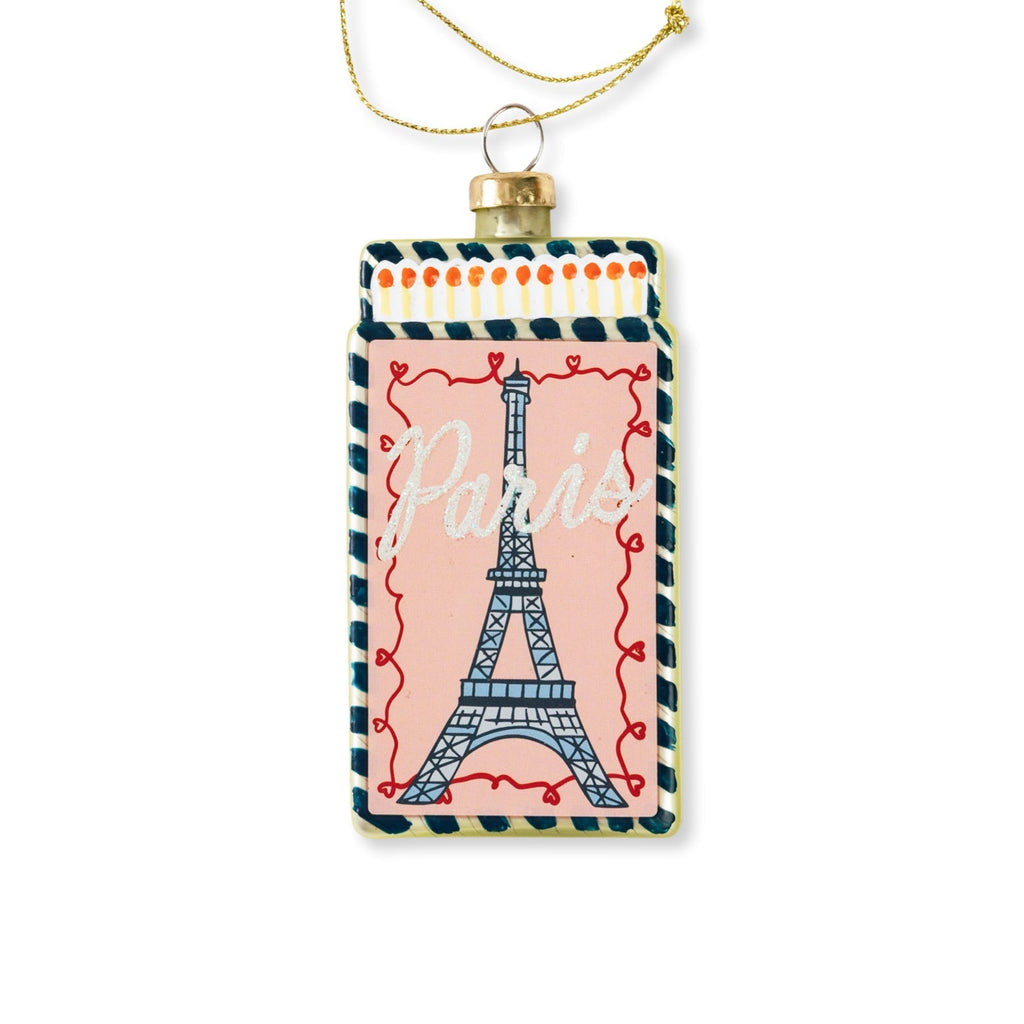 Paris Matchbook Ornament 3.5" - bubblegum market