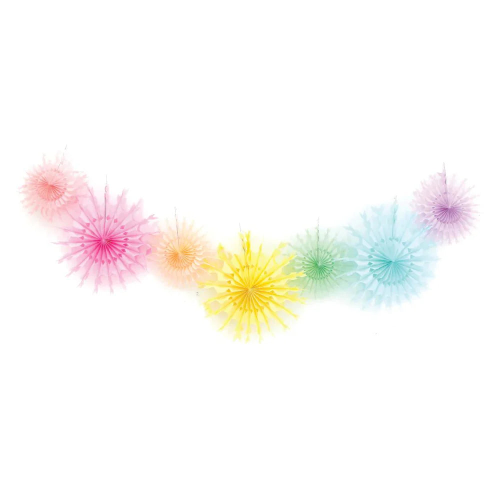 Pastel Rainbow Honeycomb Snowflakes - bubblegum market