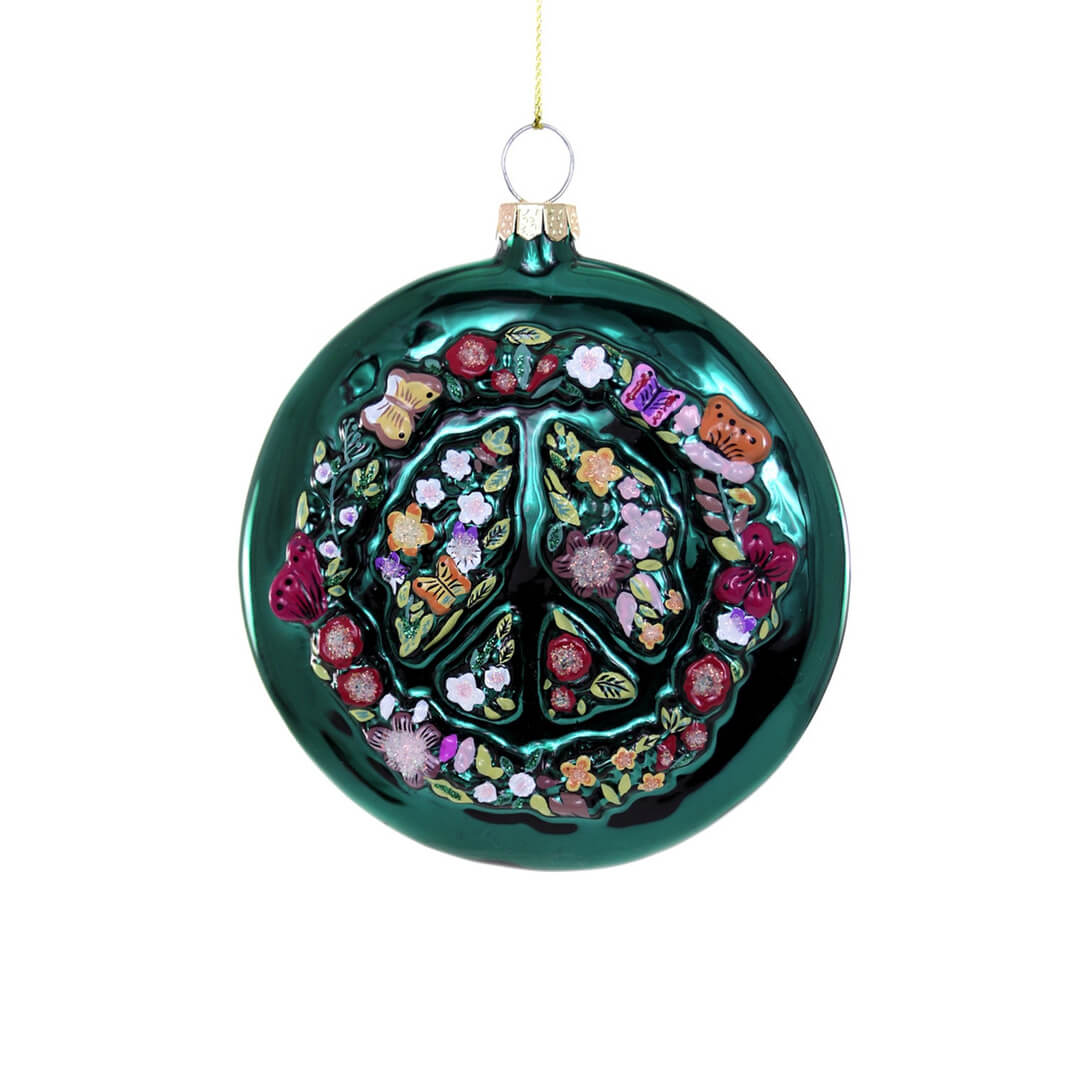 Pastoral Peace Sign Ornament 3.5" - bubblegum market