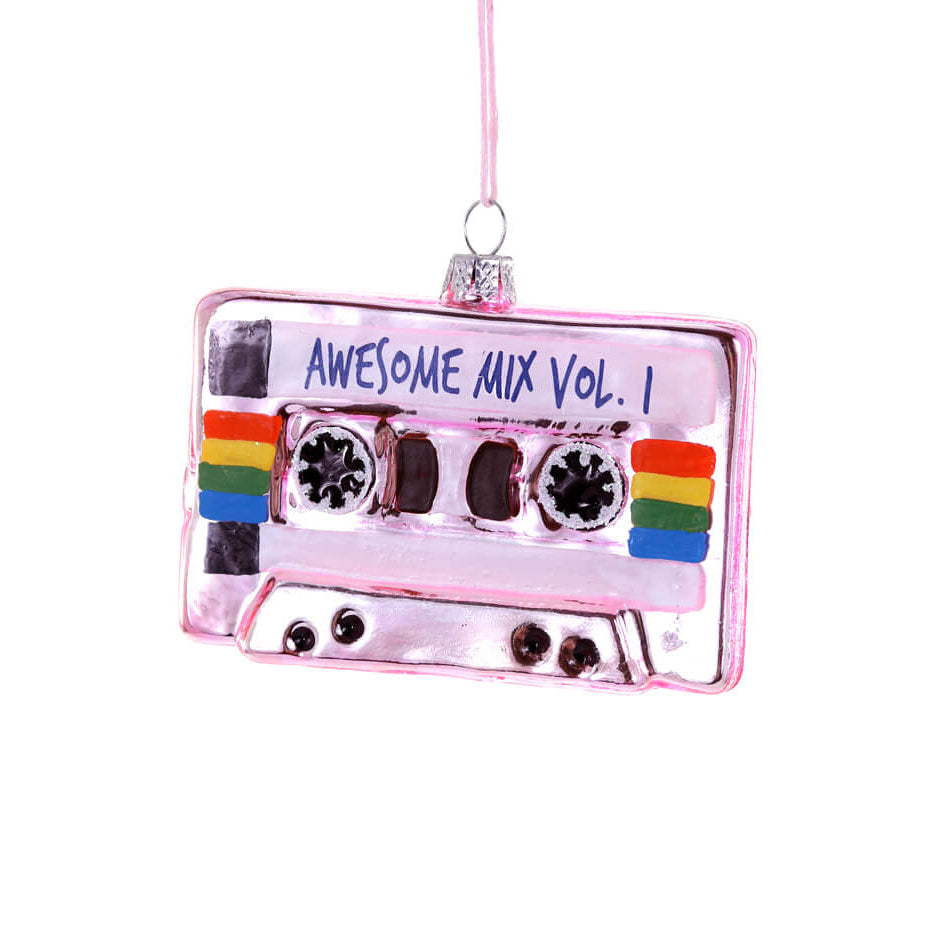 Pink Awesome Mixed Tape Ornament 3.25" - bubblegum market
