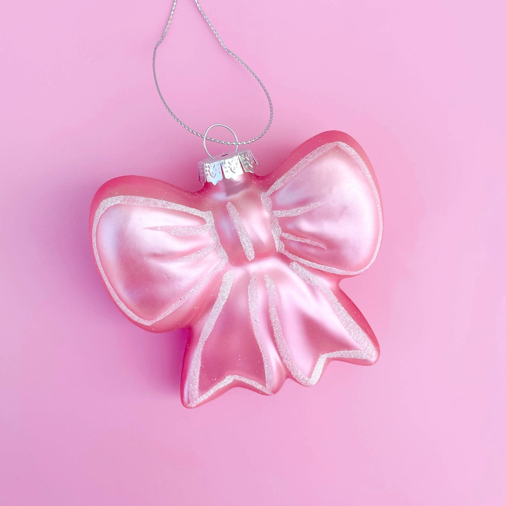 Pink Bow Ornament 3.5" - bubblegum market