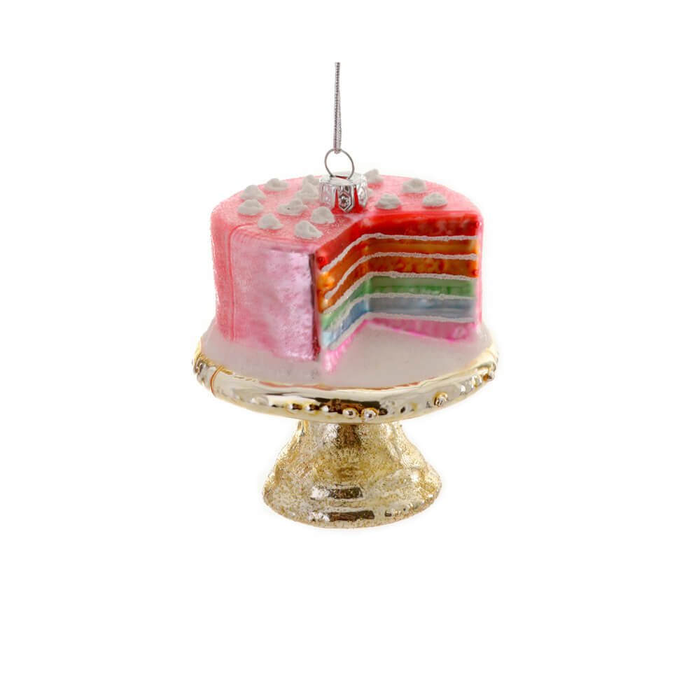 Pink Rainbow Cake Ornament 3.5" - bubblegum market