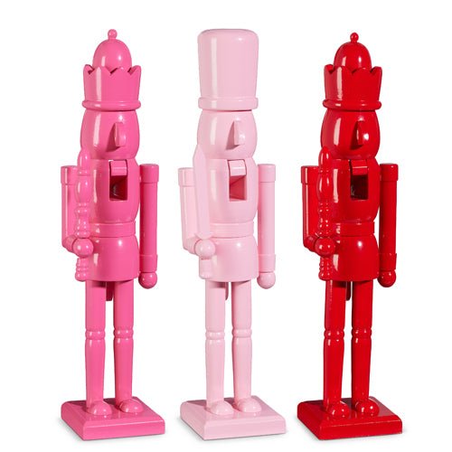 Pink / Red Nutcracker Decoration 18" - bubblegum market