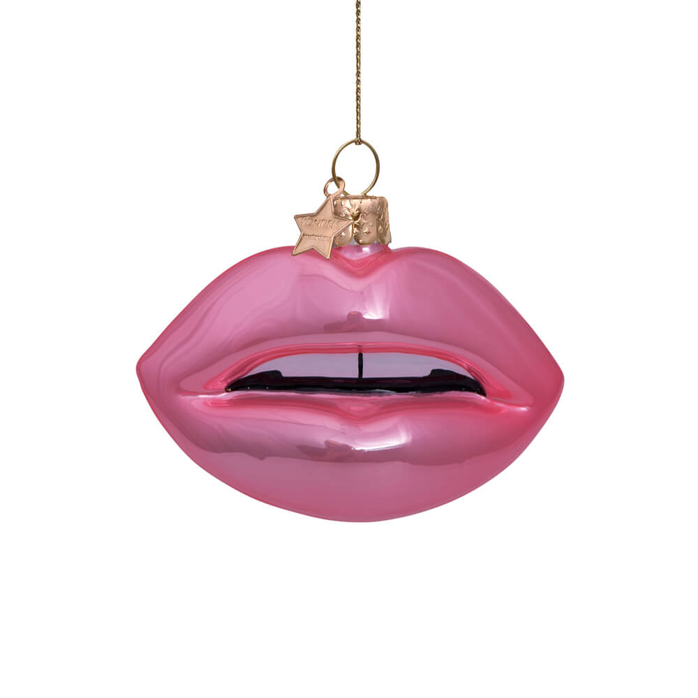 pink-sensual-lips-ornament-vondels-christmas-front-view
