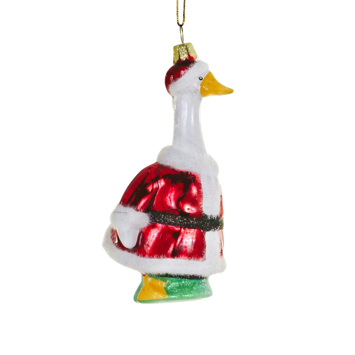 Porch Goose Santa Ornament 4" - bubblegum market