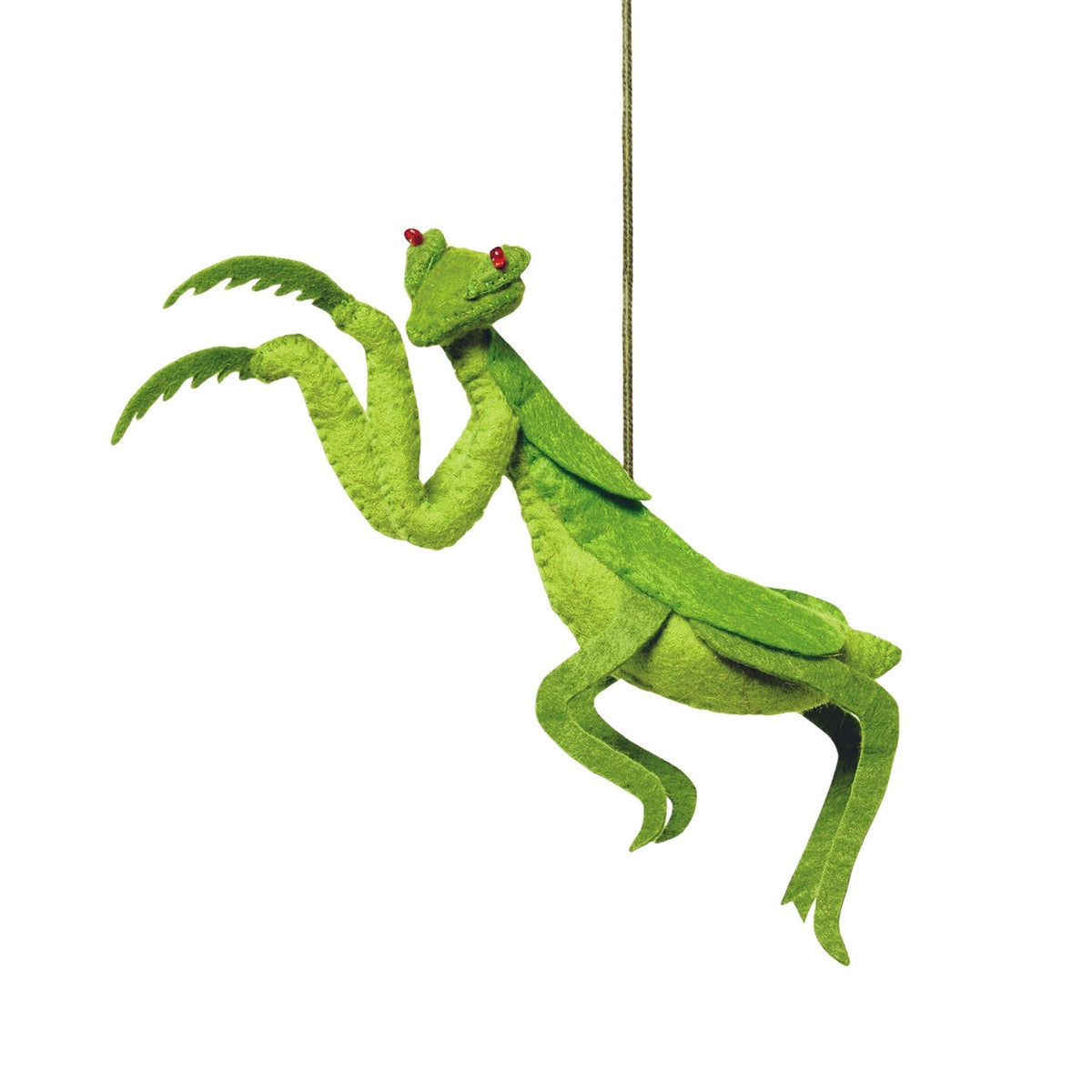 Praying Mantis Felt Ornament - bubblegum market