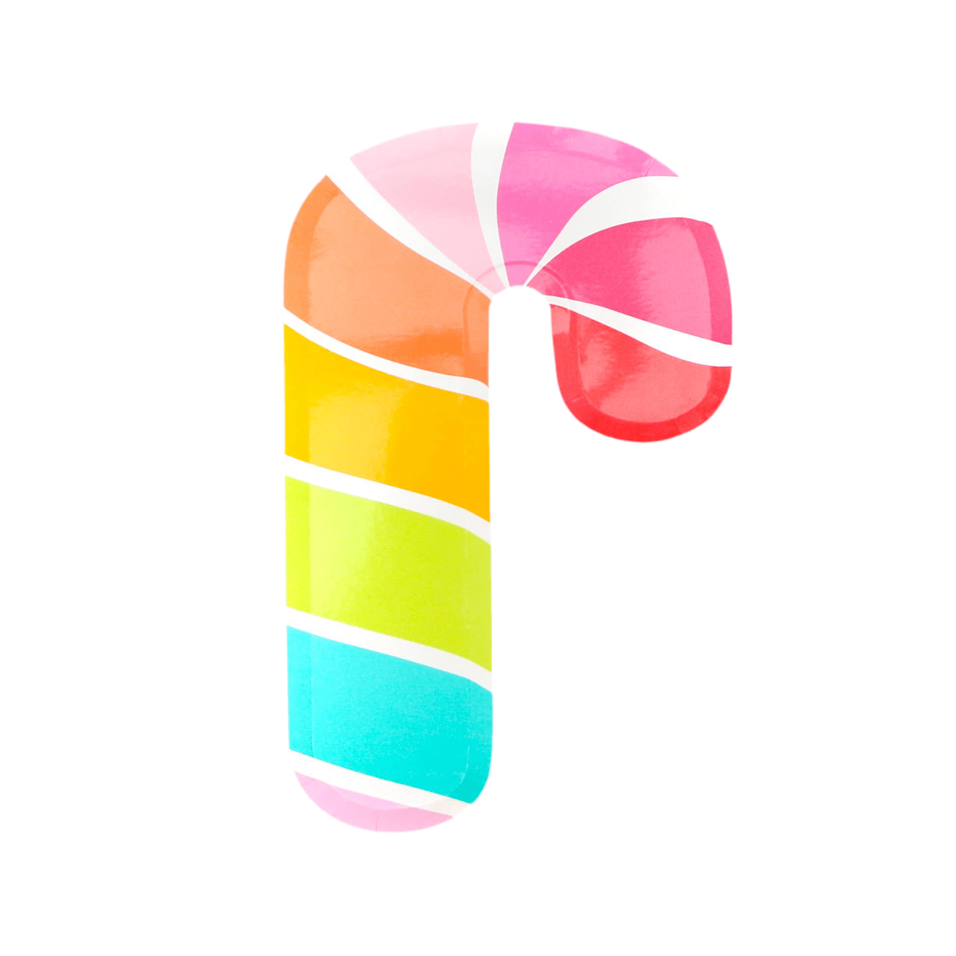 Rainbow Candy Cane Paper Plates 11" - bubblegum market