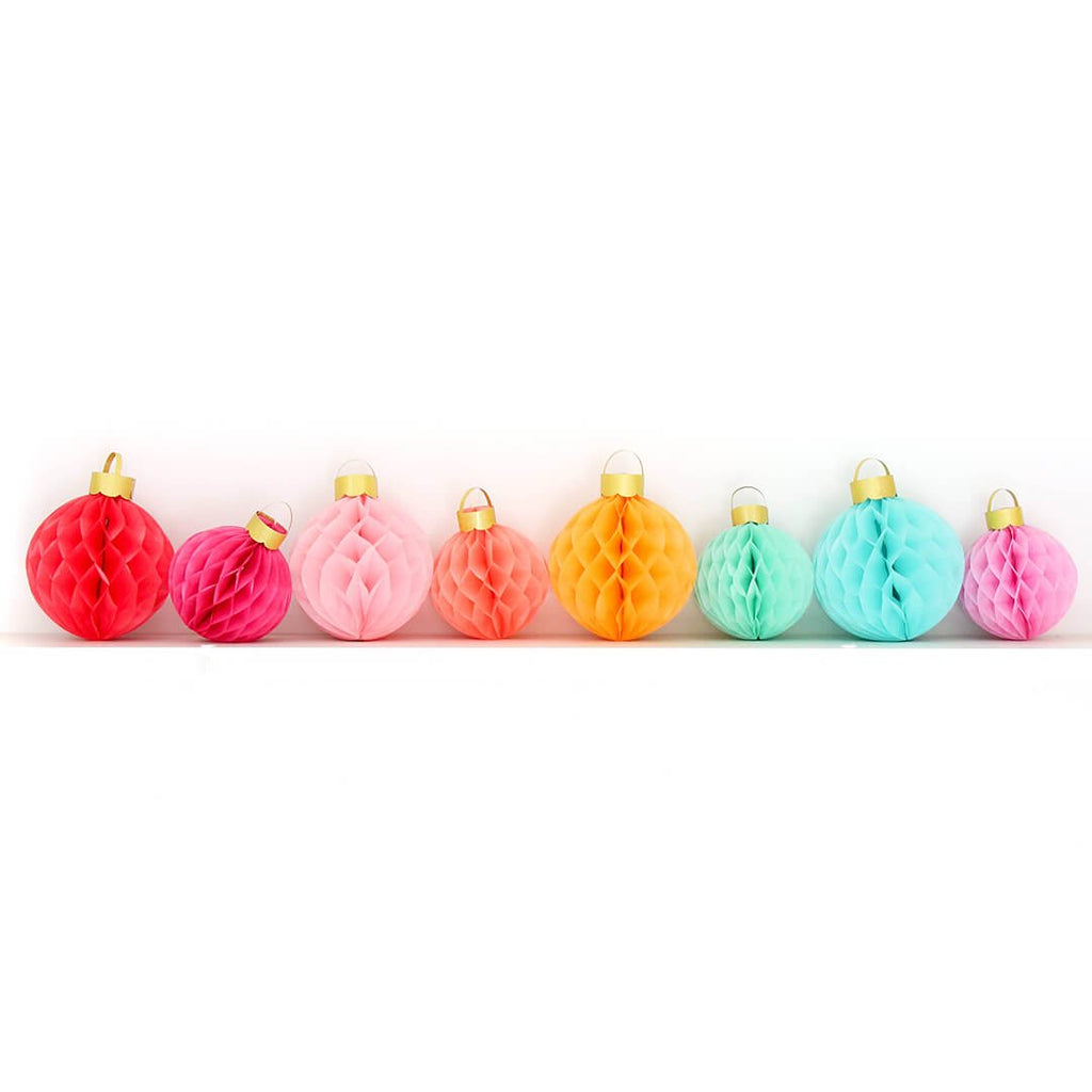 Rainbow Honeycomb Holiday Ornament Set - bubblegum market