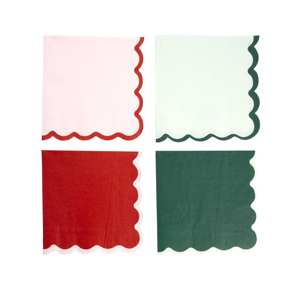 Red & Green Holiday Cheer Cocktail Napkins - bubblegum market