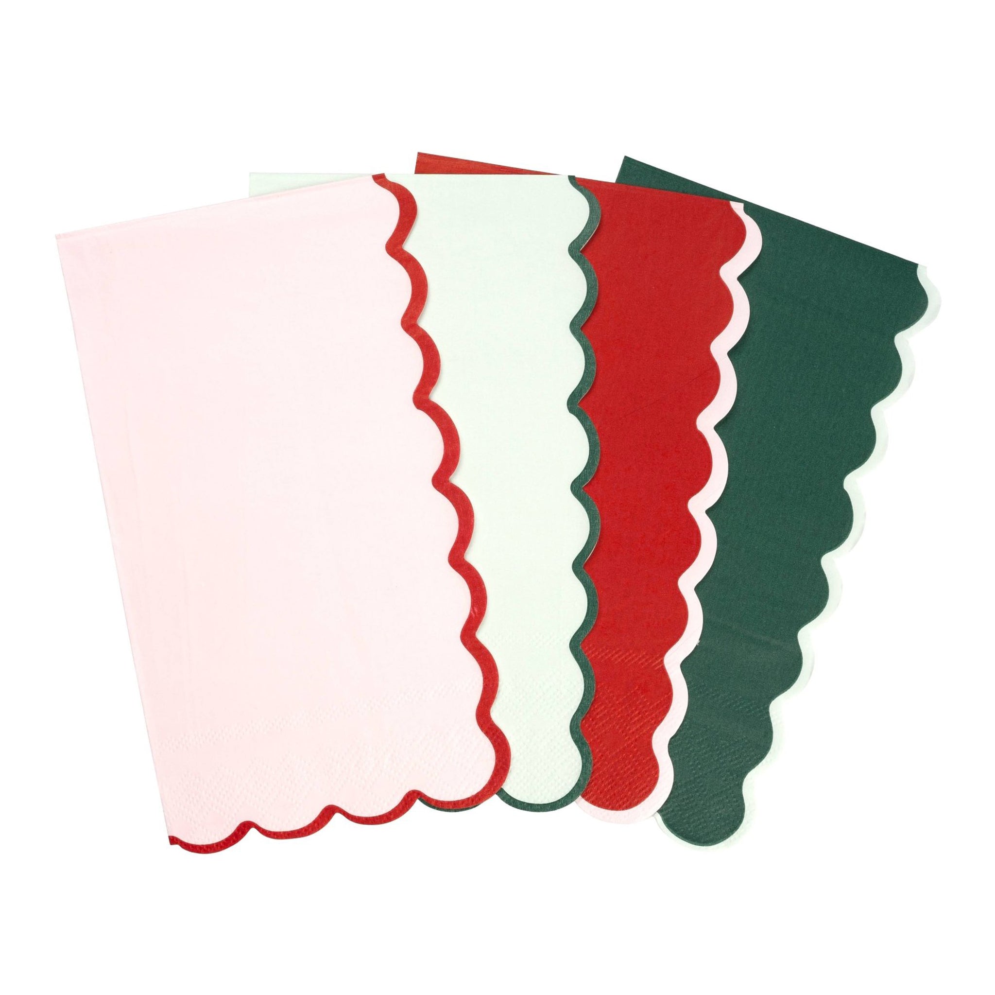 Red & Green Holiday Cheer Guest Towel Napkins - bubblegum market