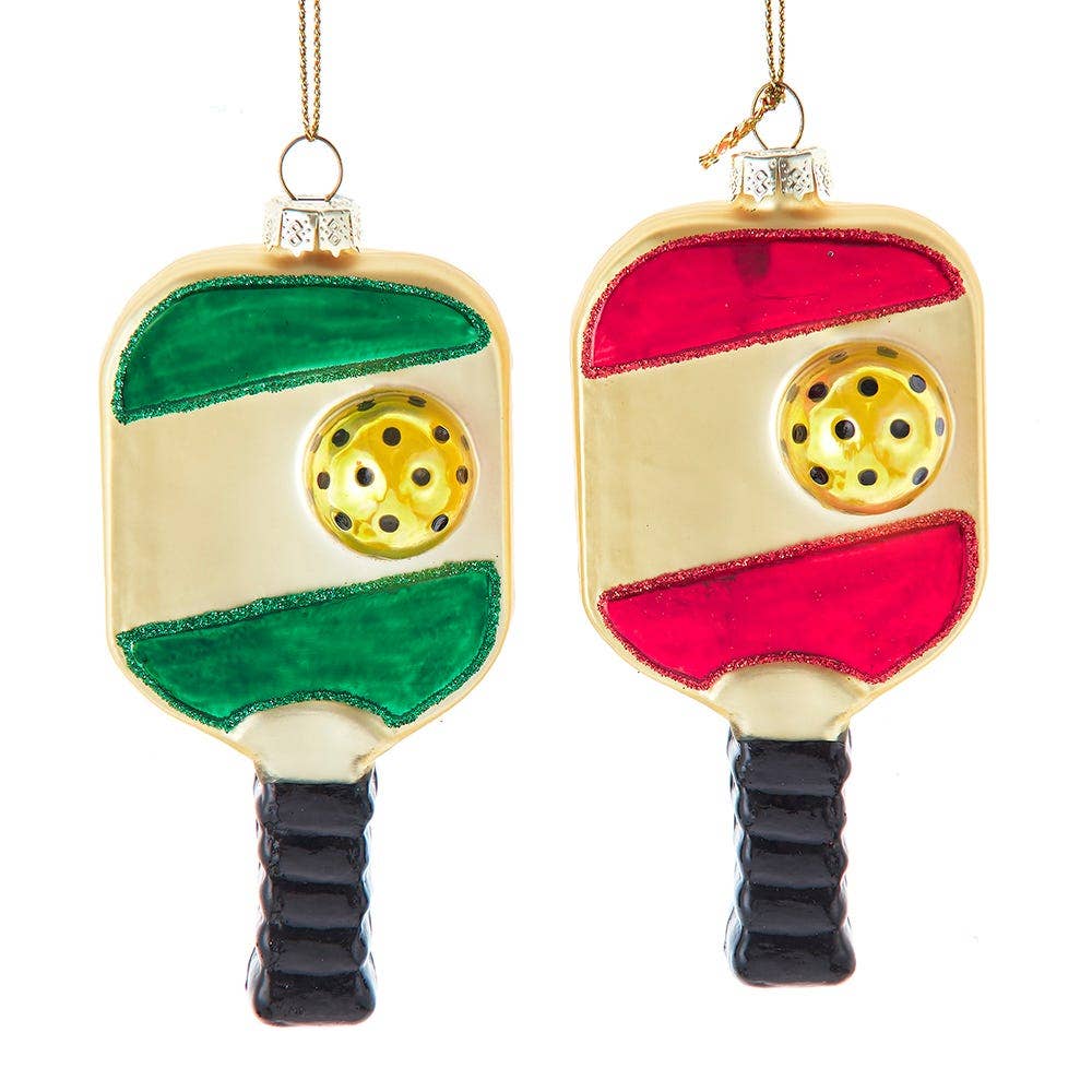 Red / Green Pickleball Ornament 4.5" - bubblegum market