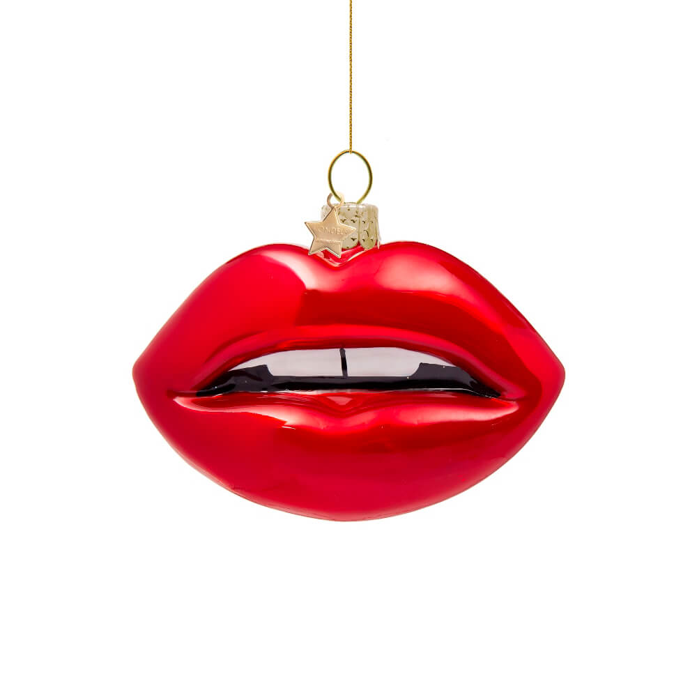 Red Sensual Lips Ornament