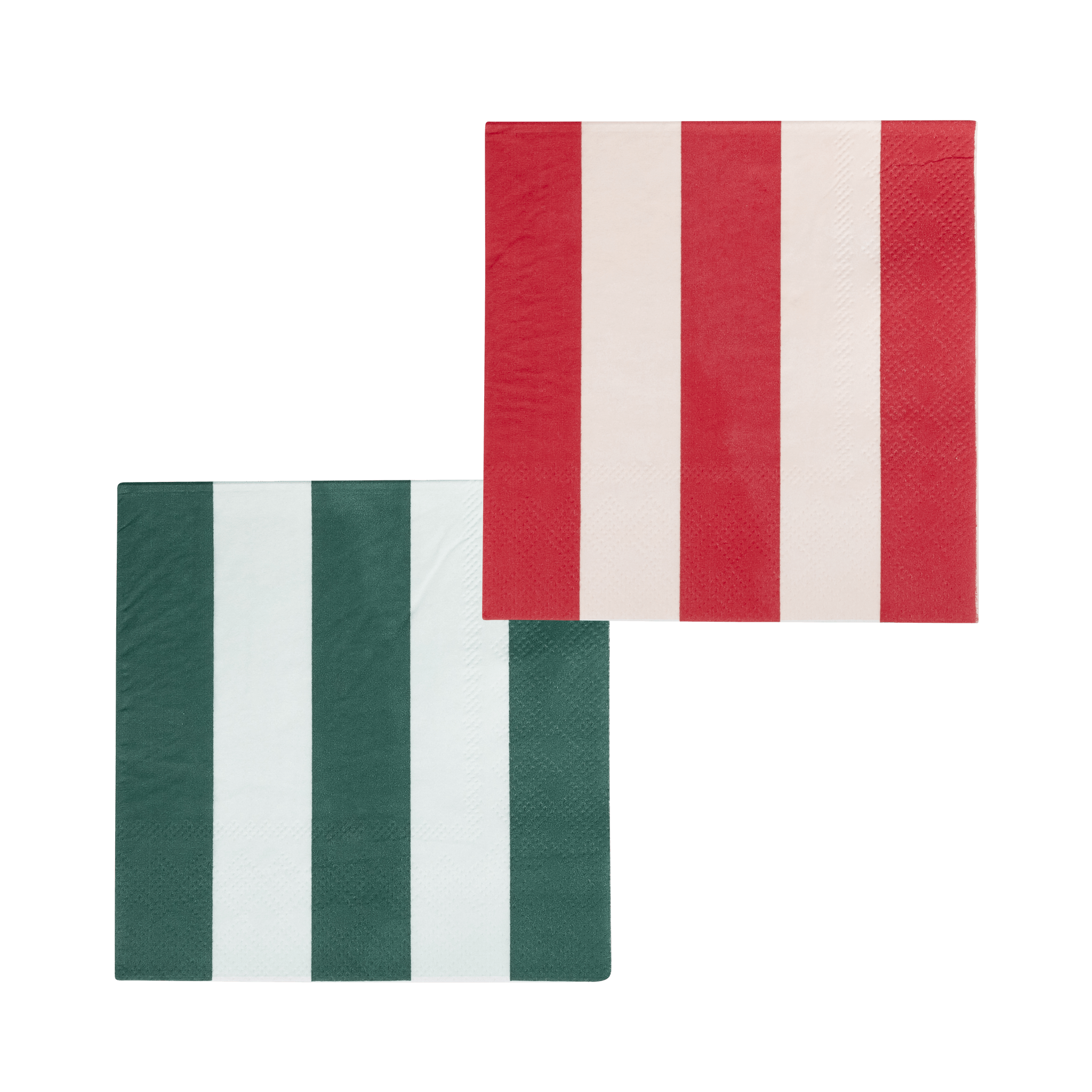 Red & Pink / Green & Mint Striped Cocktail Napkins - bubblegum market