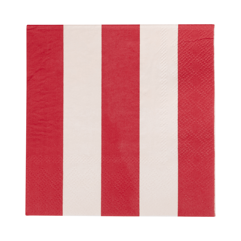 Red & Pink / Green & Mint Striped Cocktail Napkins - bubblegum market