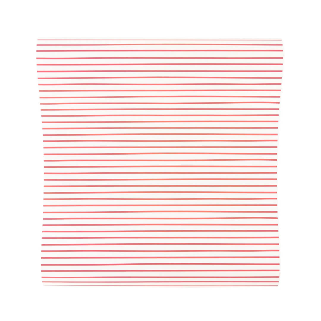 Red Pinstripe Paper Table Runner - bubblegum market