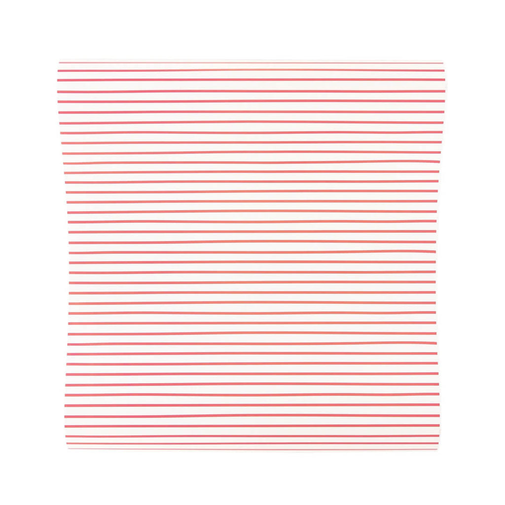 Red Pinstripe Paper Table Runner - bubblegum market