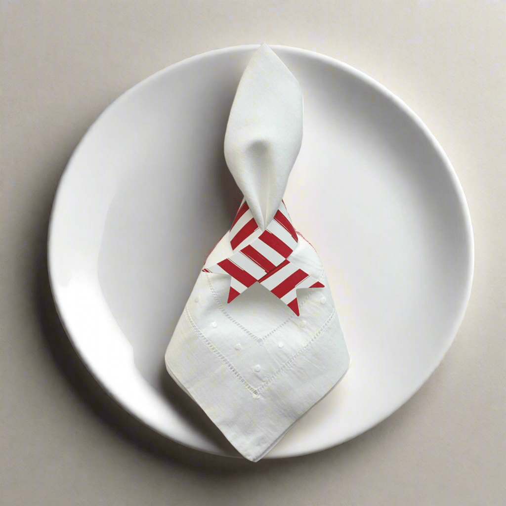 Red Striped Paper Napkin Rings - bubblegum market