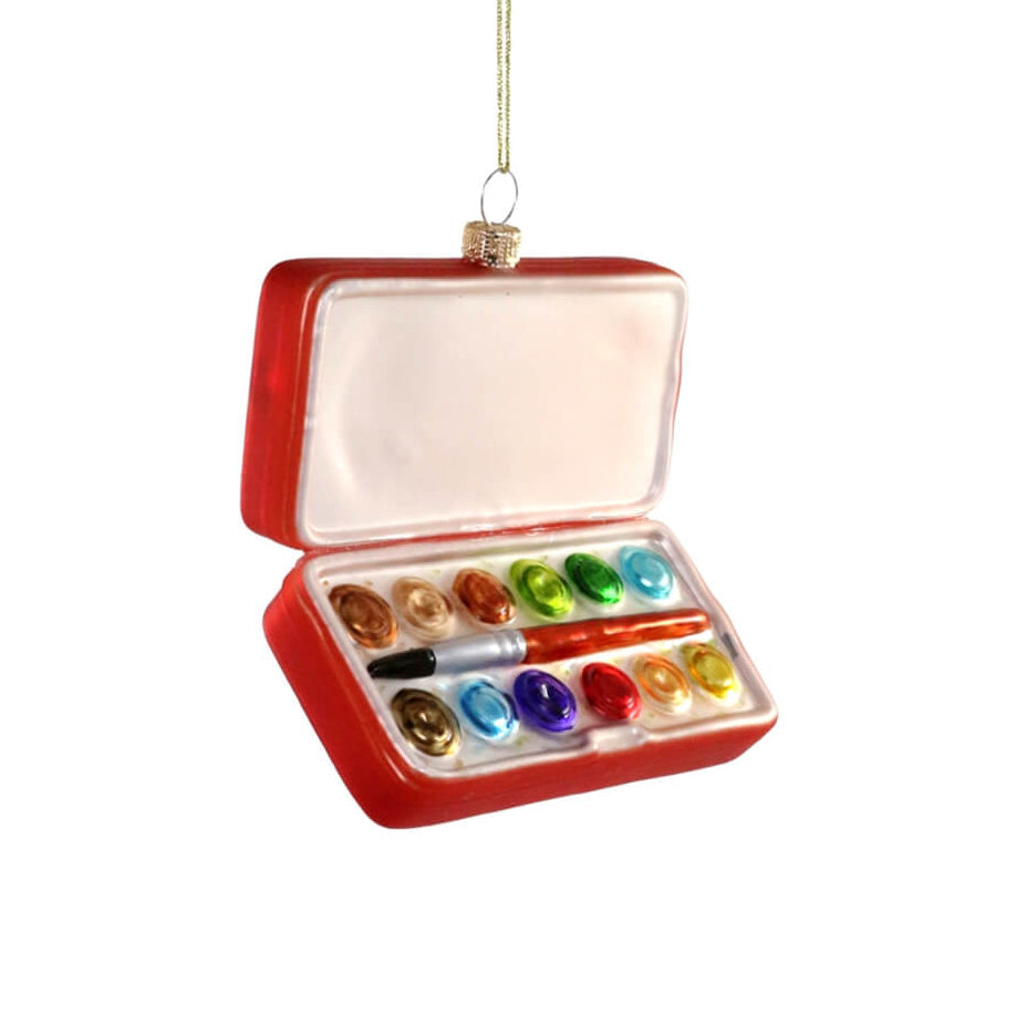 Red Tin of Watercolors Ornament 4.75" - bubblegum market