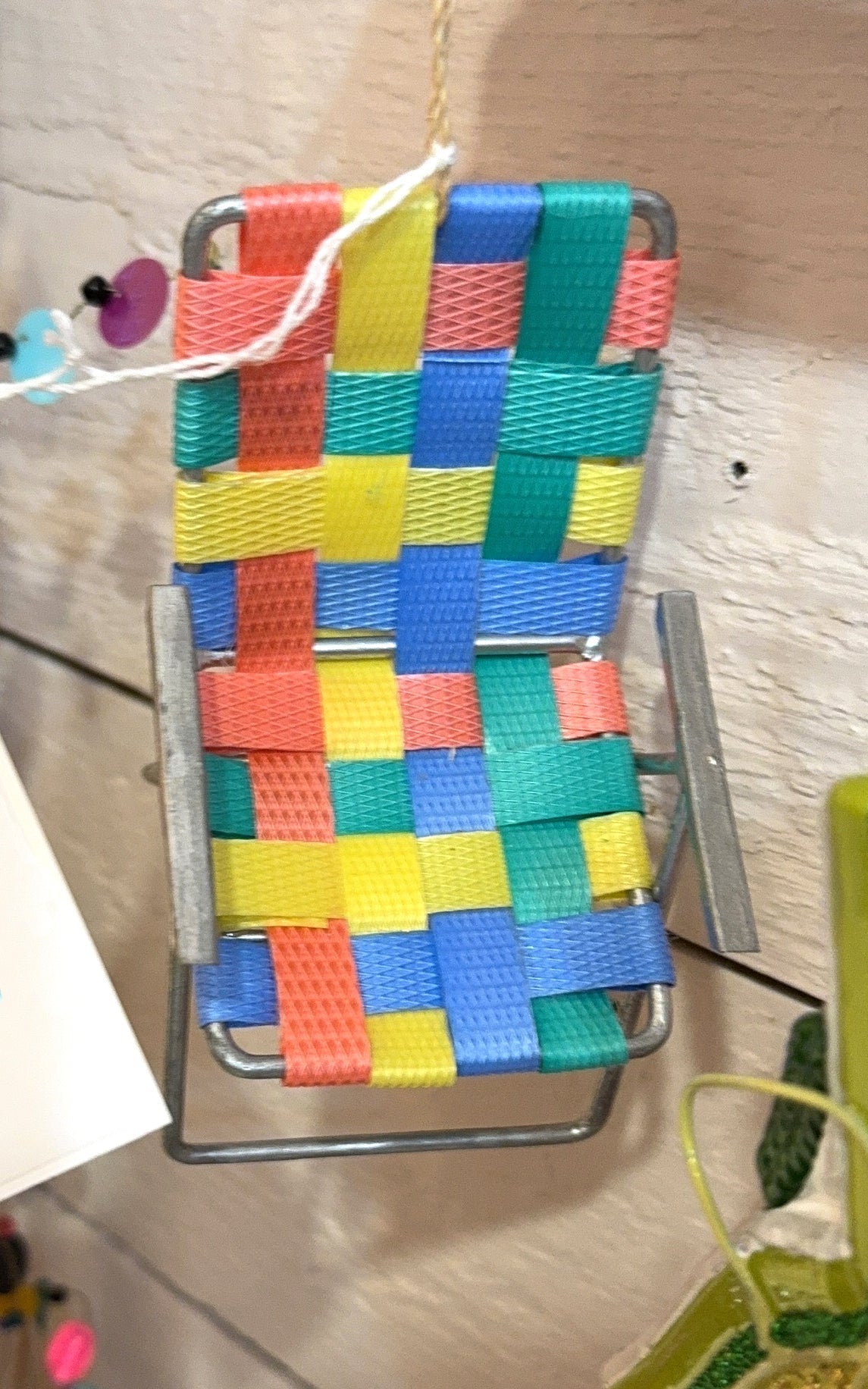 Retro Lawn Chair Ornament 3.75" - bubblegum market