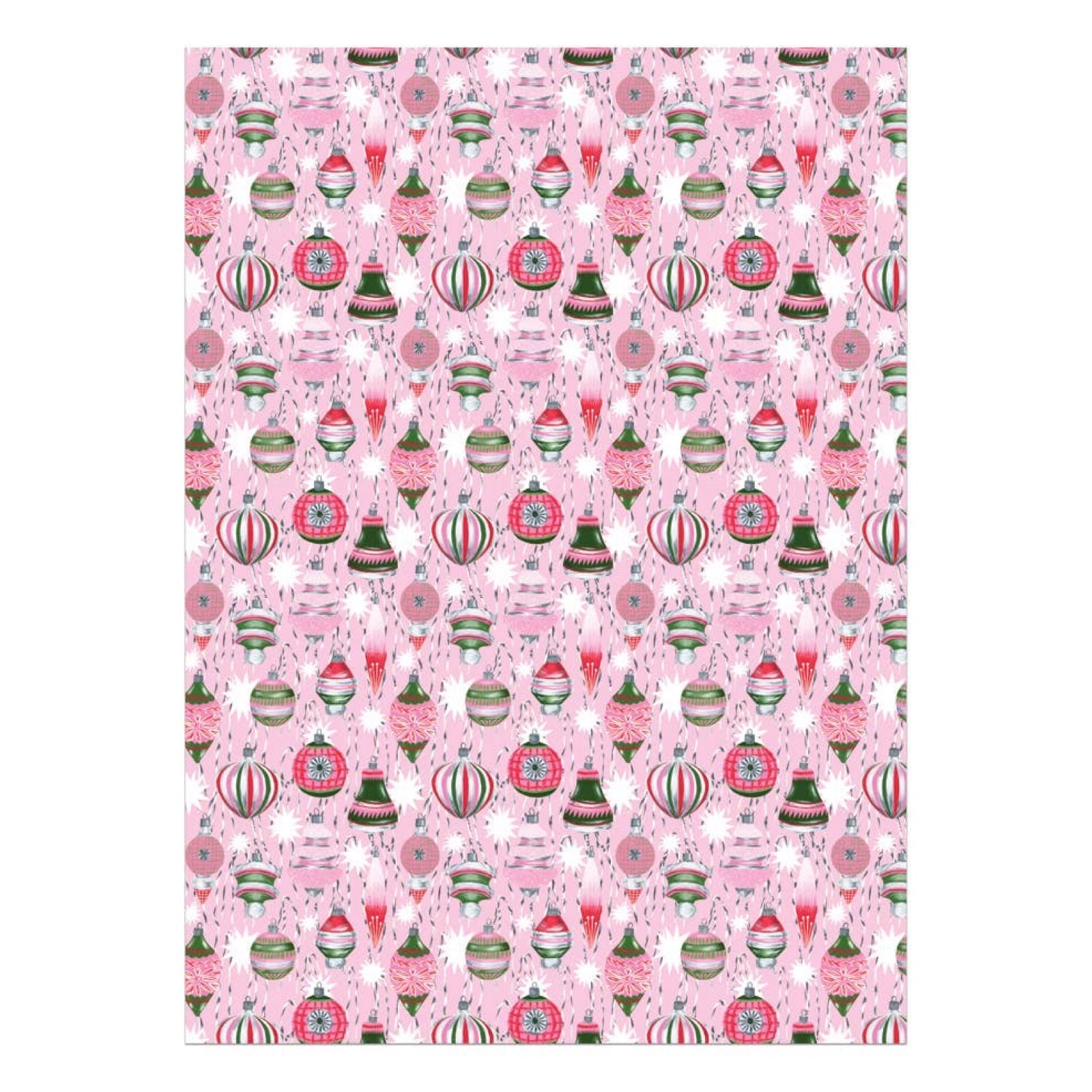 Retro Ornaments Gift Wrapping Sheets (Roll of 3) - bubblegum market