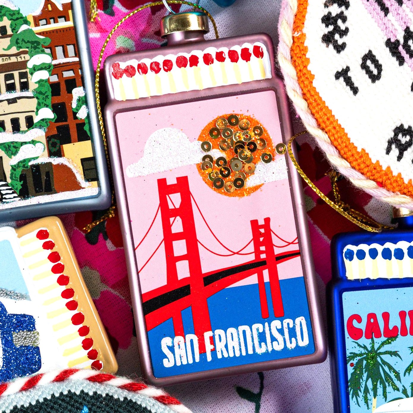 San Francisco Matchbook Ornament 3.5" - bubblegum market