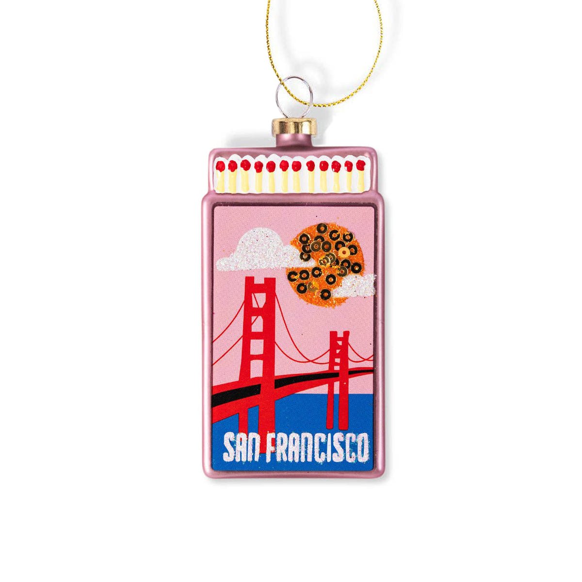 San Francisco Matchbook Ornament 3.5" - bubblegum market