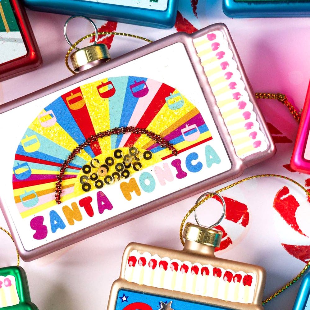 Santa Monica Matchbook Ornament 3.5" - bubblegum market