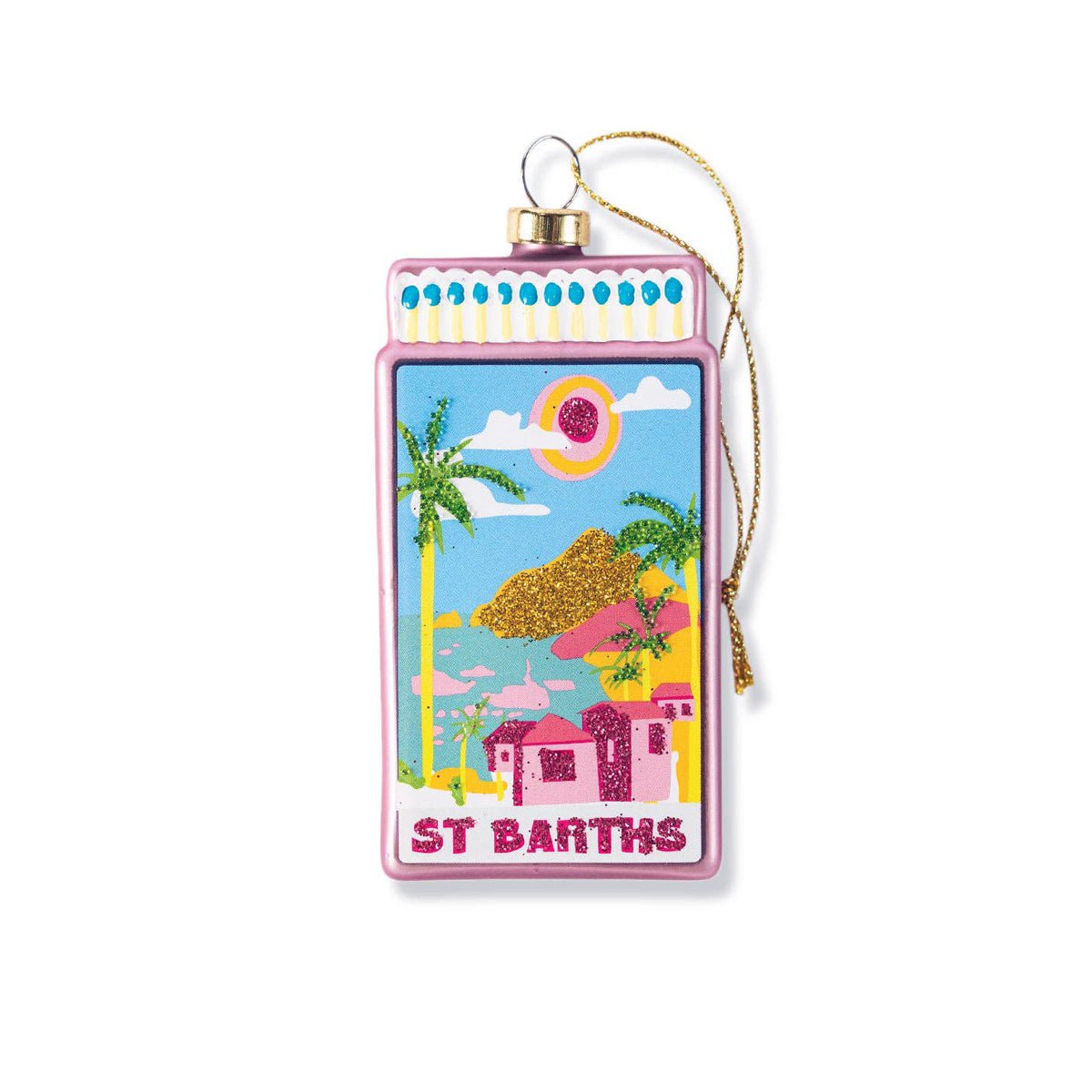 St. Barths Matchbook Ornament 3.5" - bubblegum market