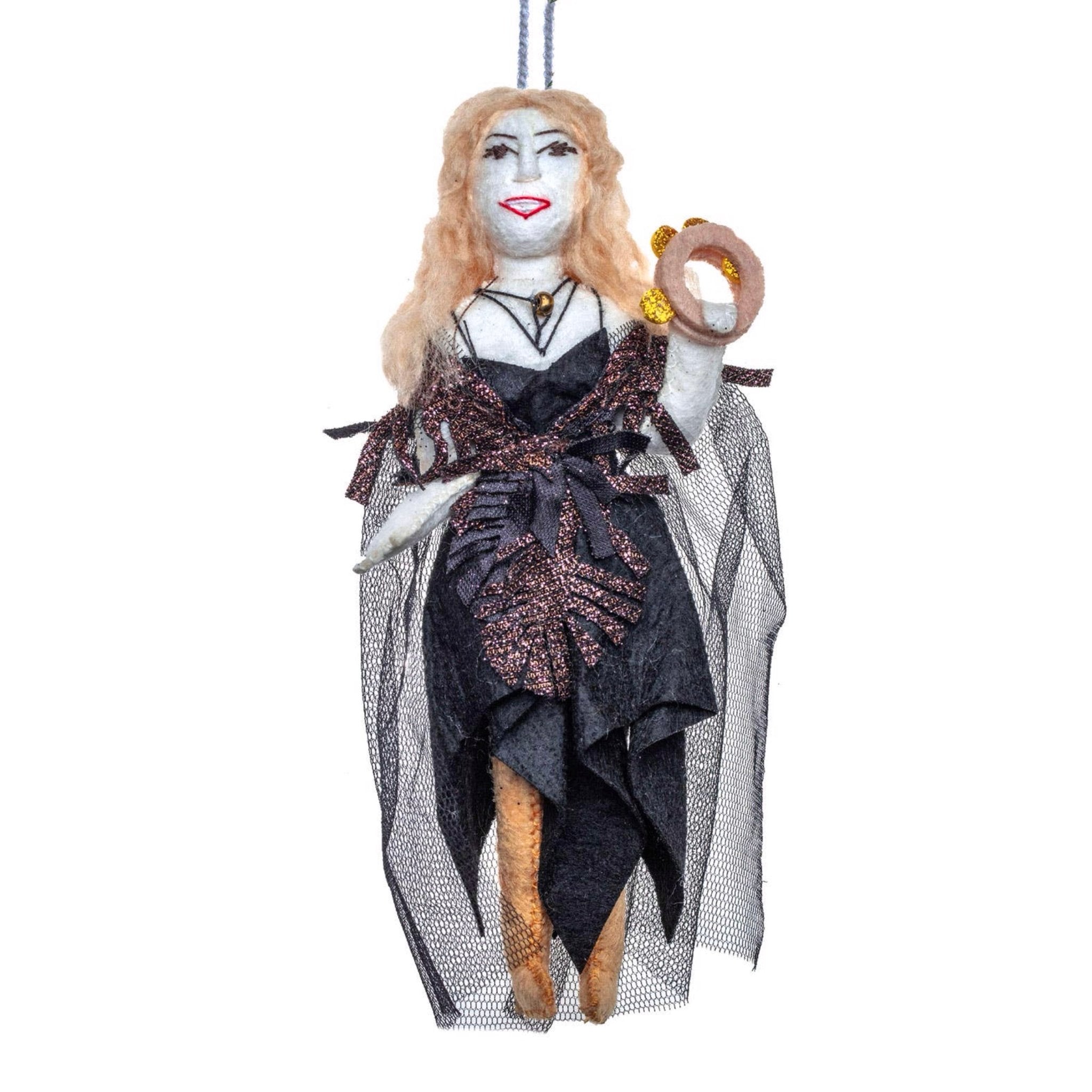 Stevie Nicks Black Dress Felt Ornament - bubblegum market