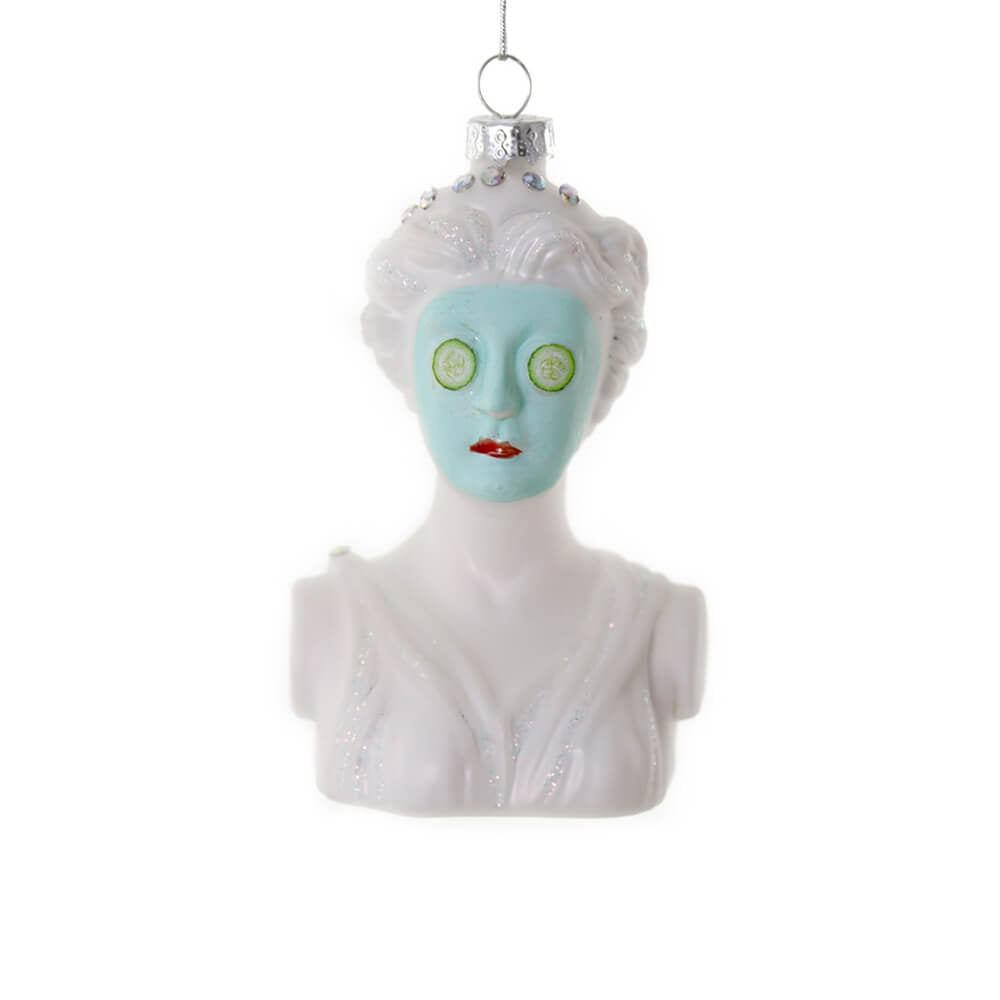 Stress Free Cucumber Face Mask Ornament 4.5" - bubblegum market