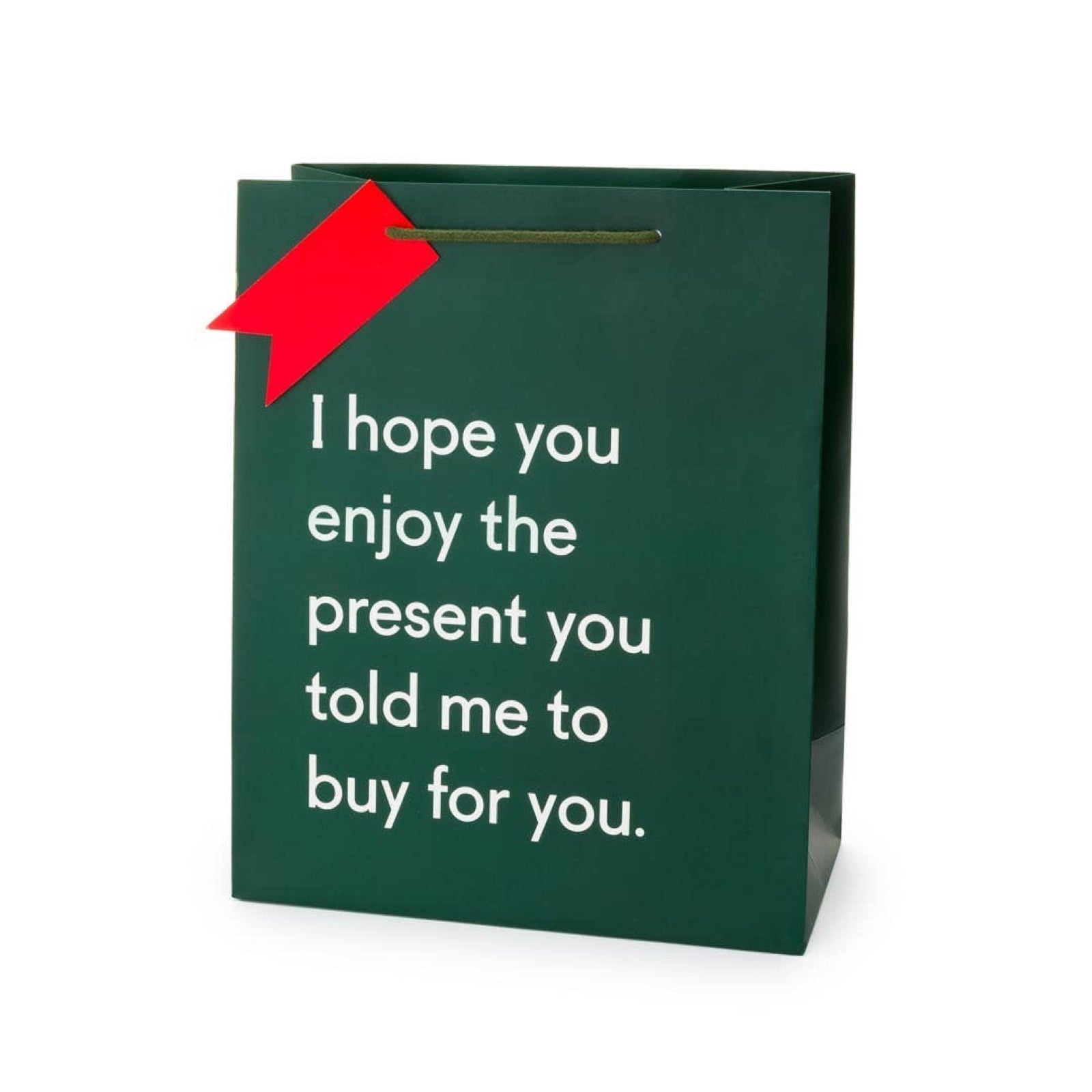 The Present You Told Me To Buy Large Holiday Gift Bag - bubblegum market
