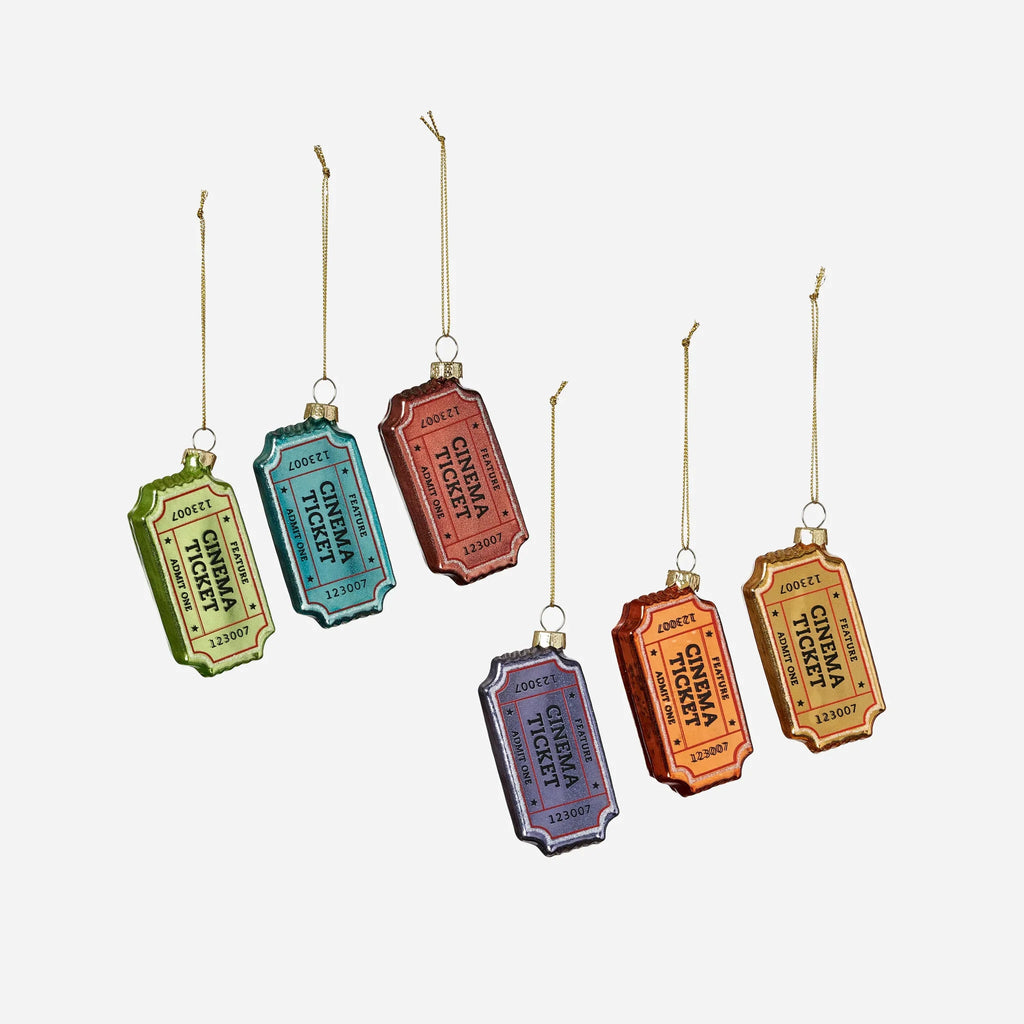 Theatre Ticket Ornament 3.25" - bubblegum market