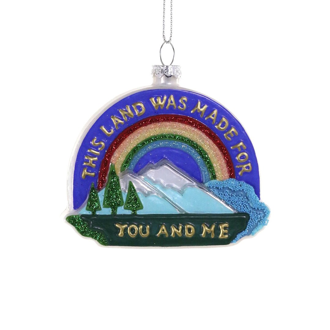 This Land Was Made For You & Me Ornament 3.25" - bubblegum market