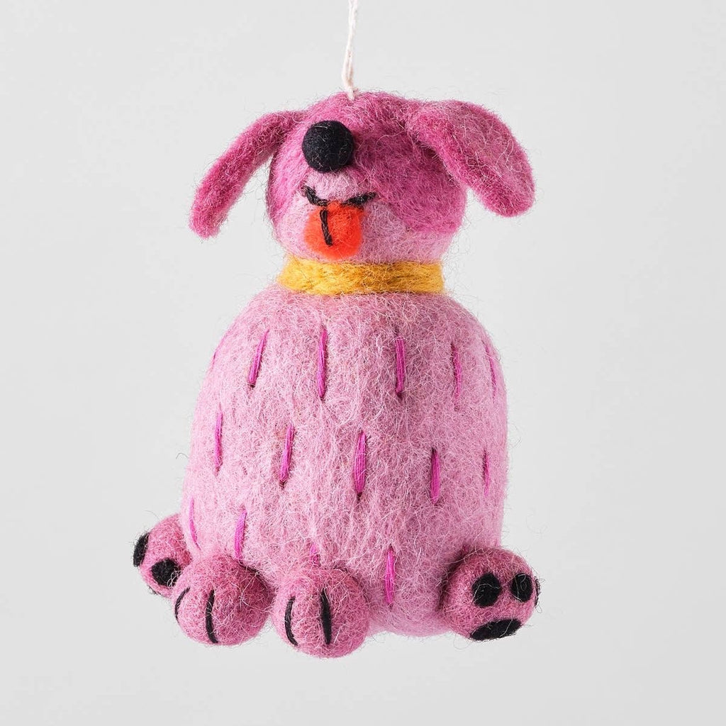 'Tina' Hanging Felt Ornament - bubblegum market