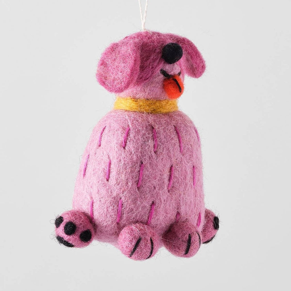 'Tina' Hanging Felt Ornament - bubblegum market