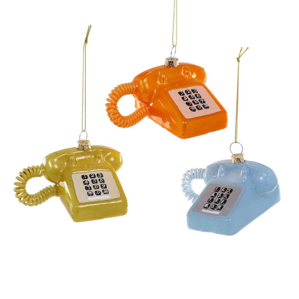 touch-tone-phone-yellow-blue-ornage-ornament-cody-foster-christmas