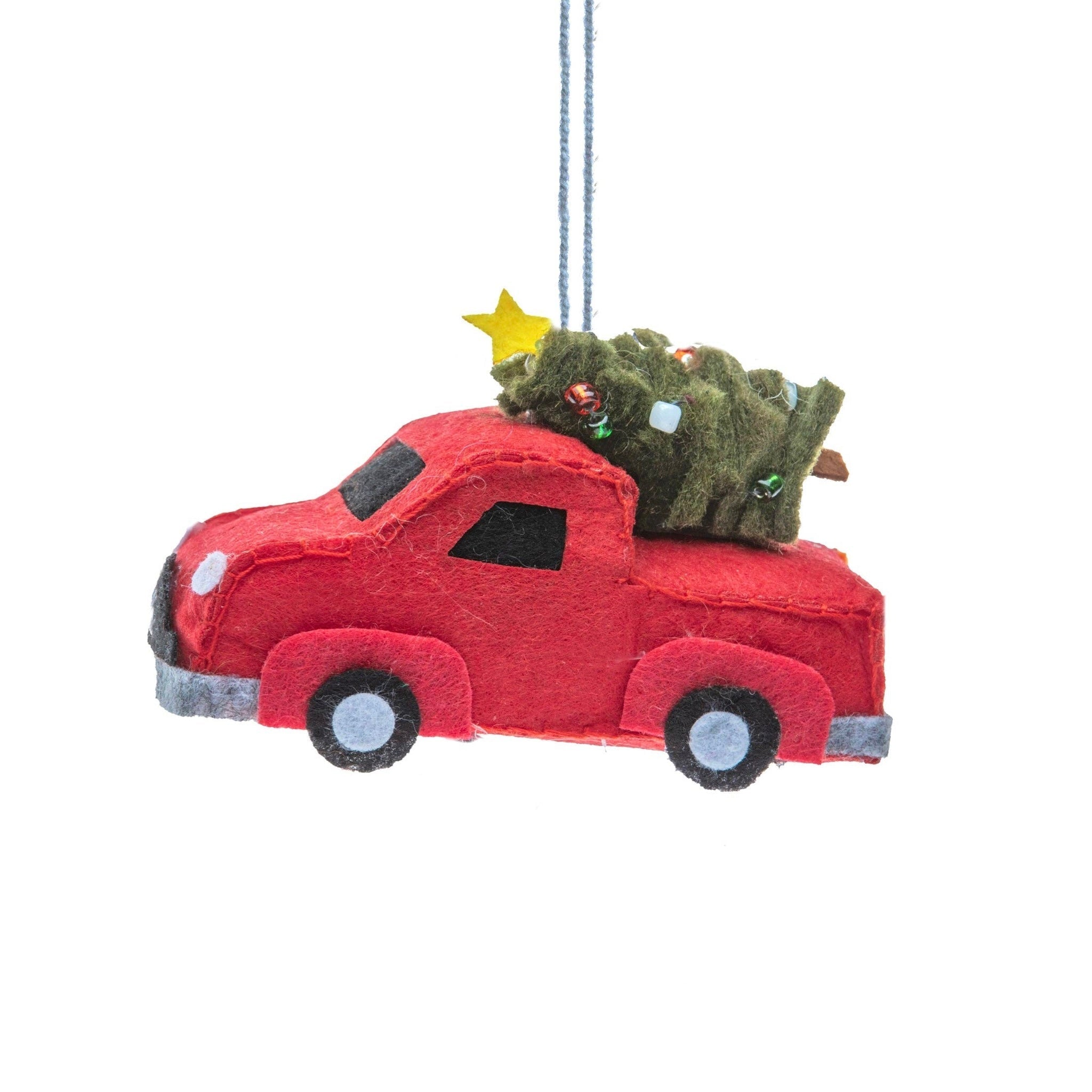 Truck & Tree Felt Ornament - bubblegum market