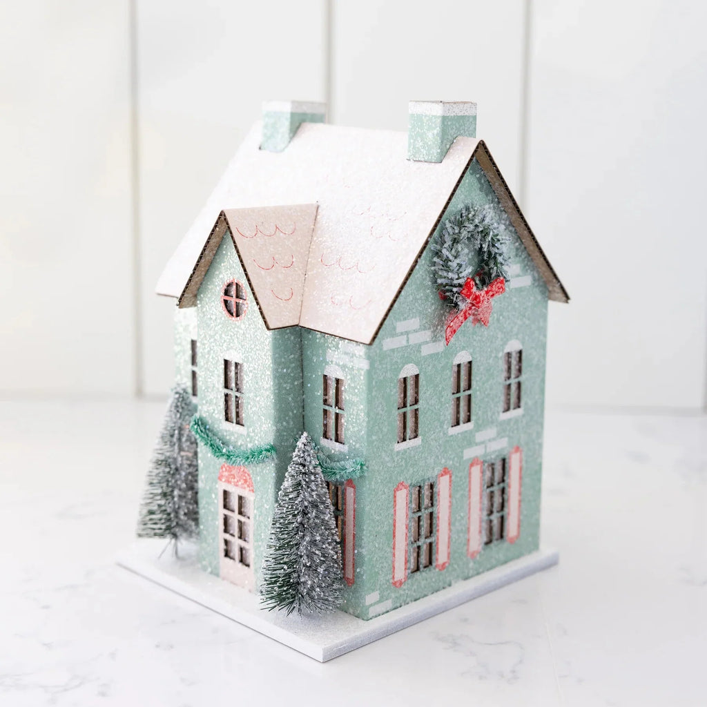 Village Christmas Paper House Decoration - bubblegum market